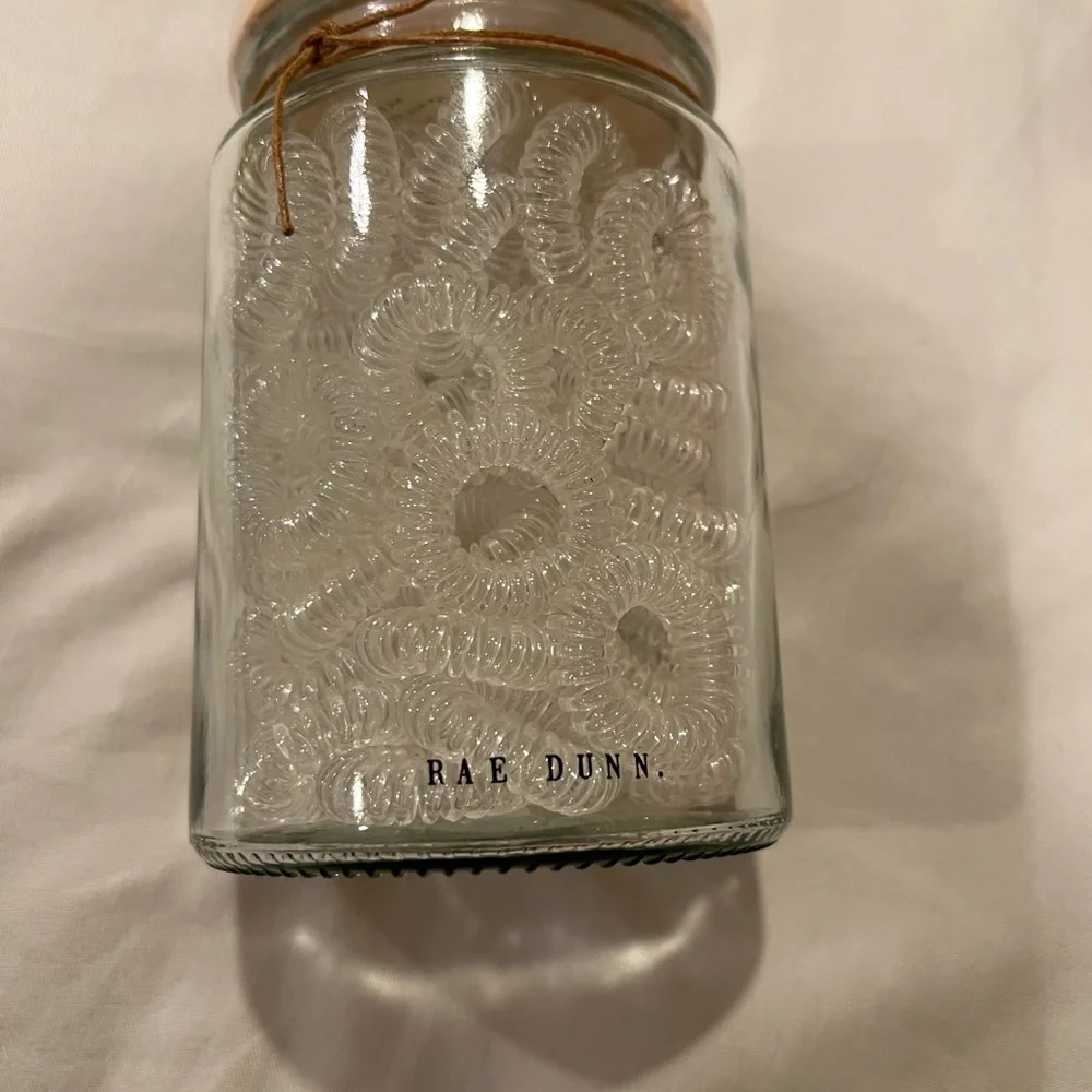 Rae Dunn Hair Tie With Reusable Jar